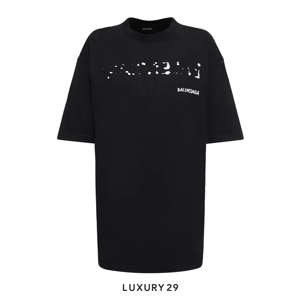 Balenciaga Hand Drawn Balenciaga T-Shirt Large Fit 'Black'(2XS, Black)