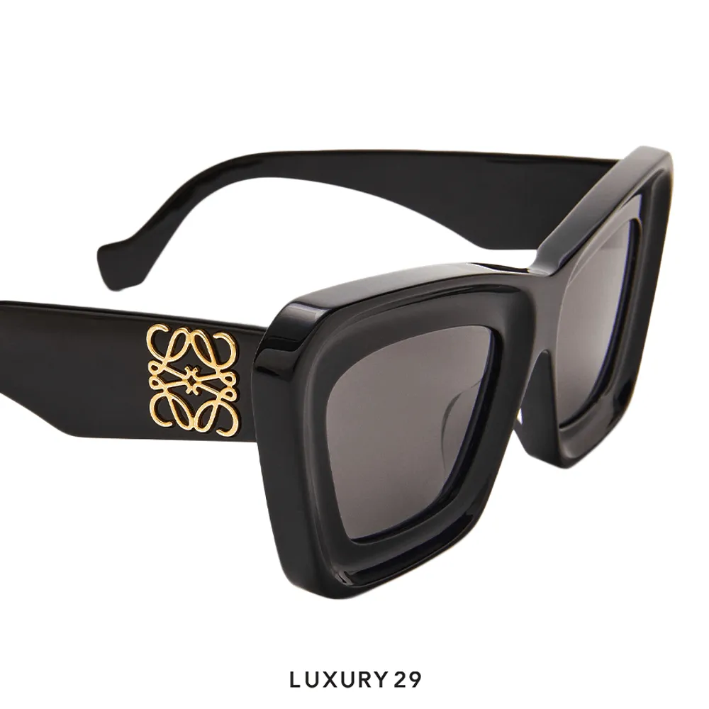 Loewe Beveled Cateye Sunglasses Black(Free Size, Black)