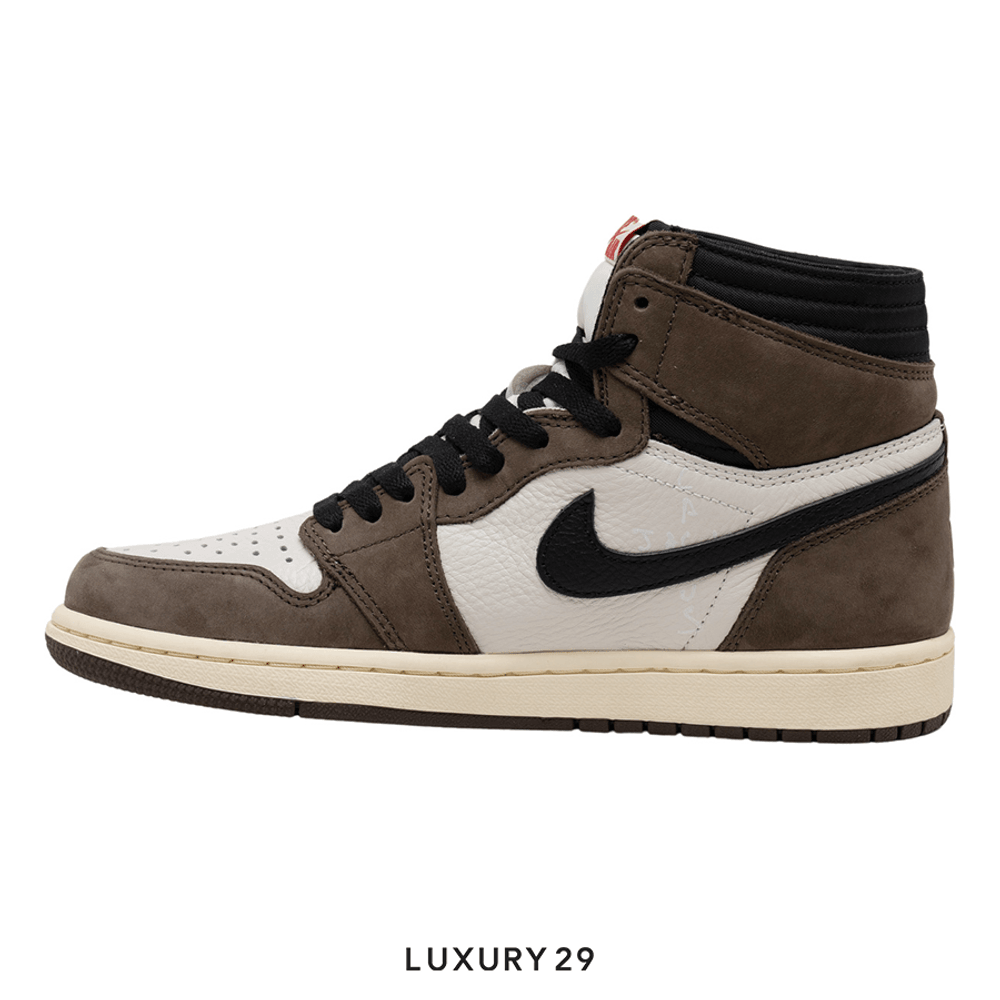 Nike Jordan 1 Retro High OG SP Travis Scott Mocha(46, Brown)