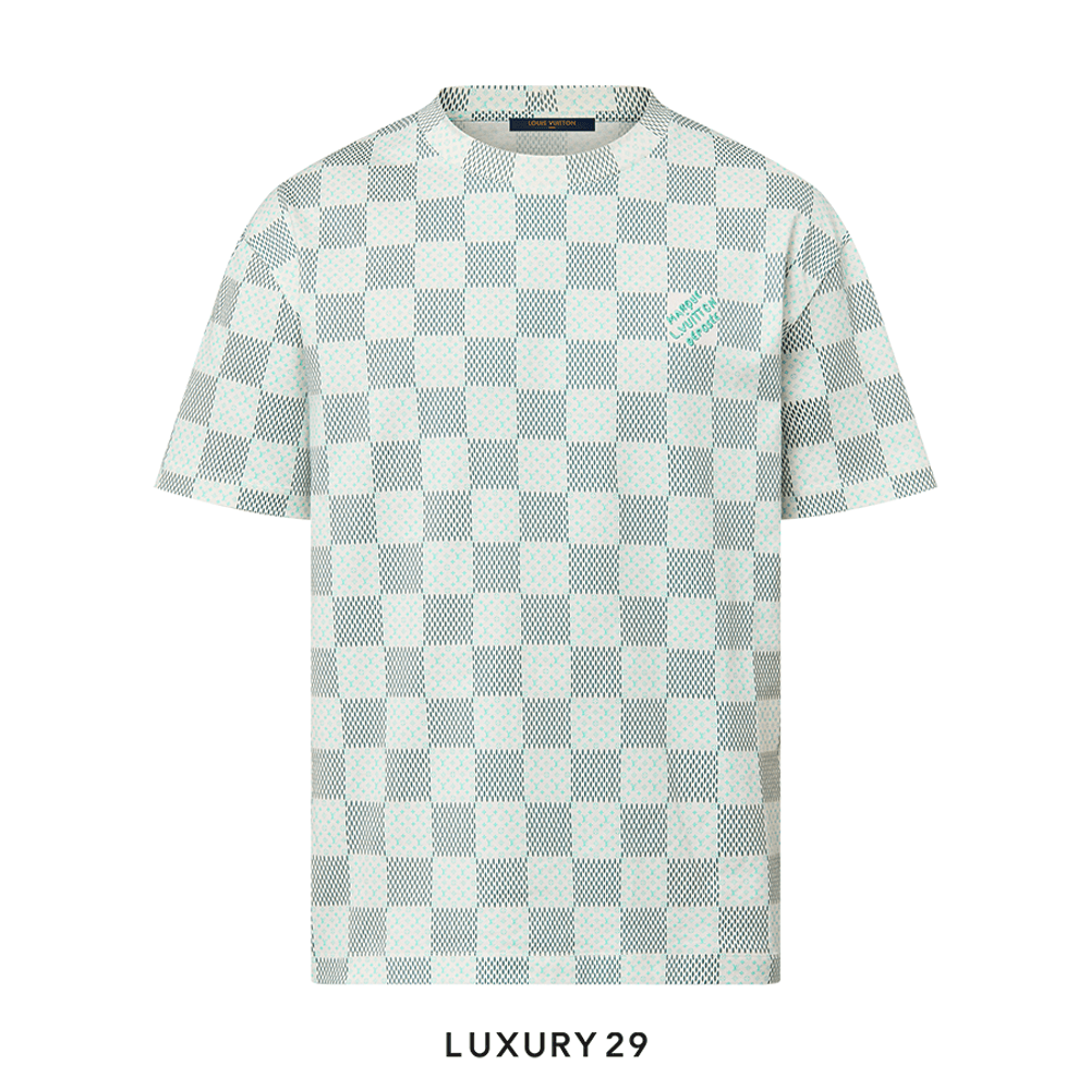 Louis Vuitton LV Printed Short-Sleeved Cotton T-Shirt(2XL, Green)