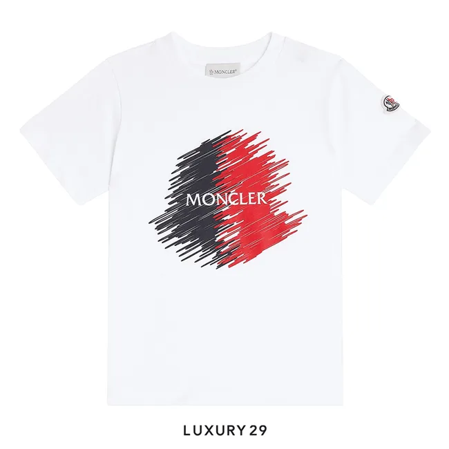 Kid Moncler White Logo T-Shirt White