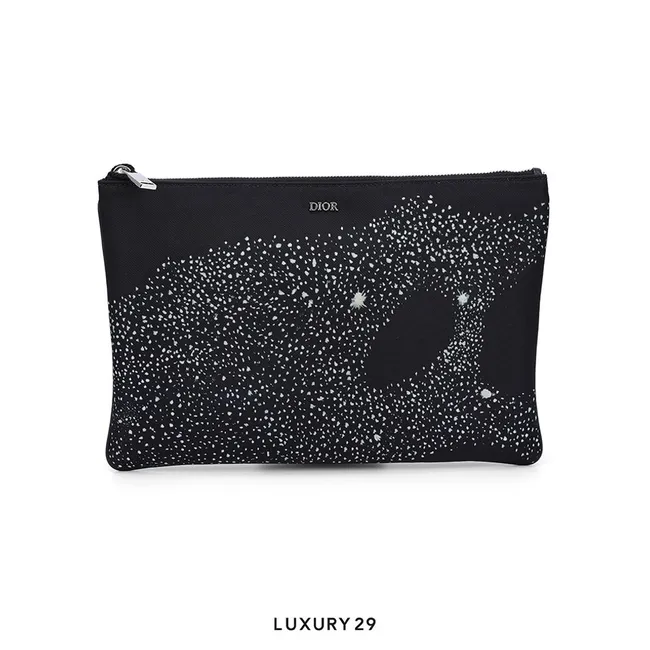 Dior X Peter Doig Black Nylon Pouch