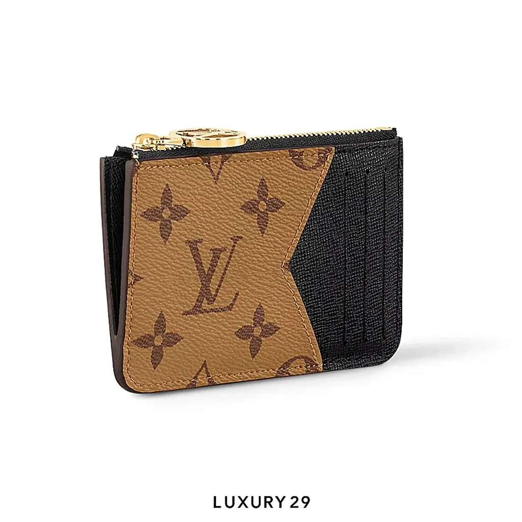 Louis Vuitton LV Romy Card Wallet Black Monogram Canvas(Small, Black)