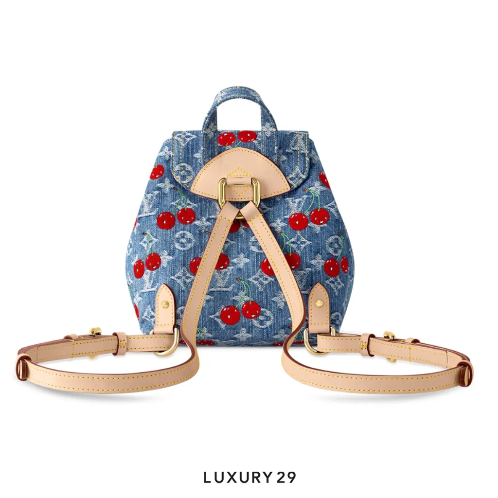 Louis Vuitton LV x TM - Venice NM bag Monogram cherry denim Blue(Small, Blue)
