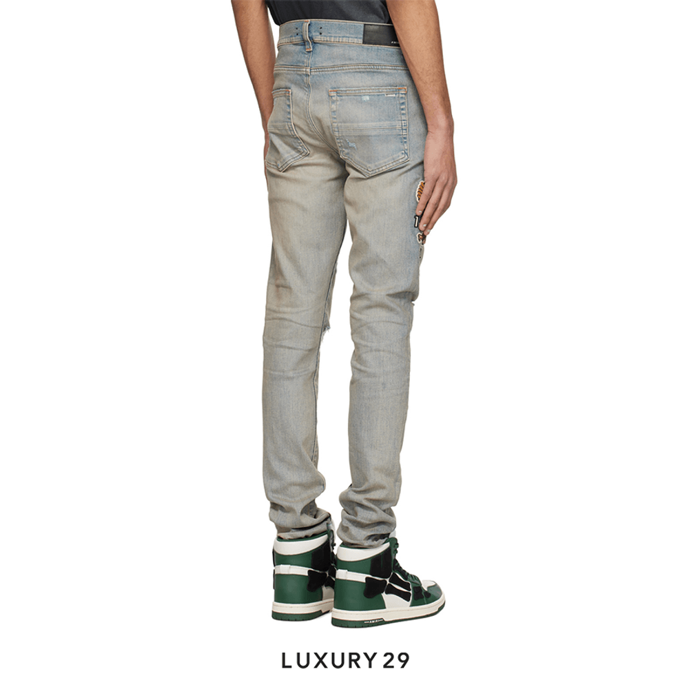 Amiri VARISTY EAGLE LOGO JEAN - Antique Indigo