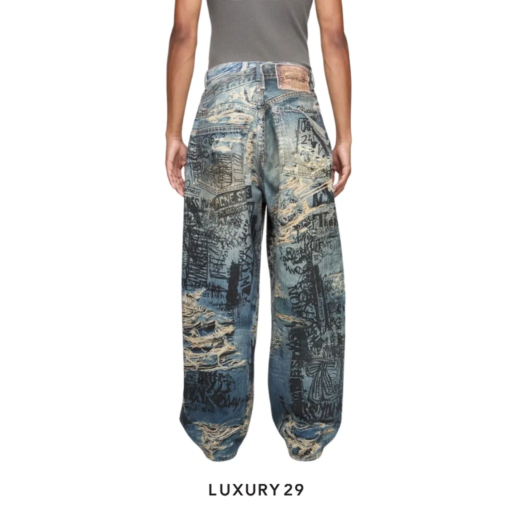 Acne Studio Super baggy fit jeans - 2023 Mid Blue(44, Blue)