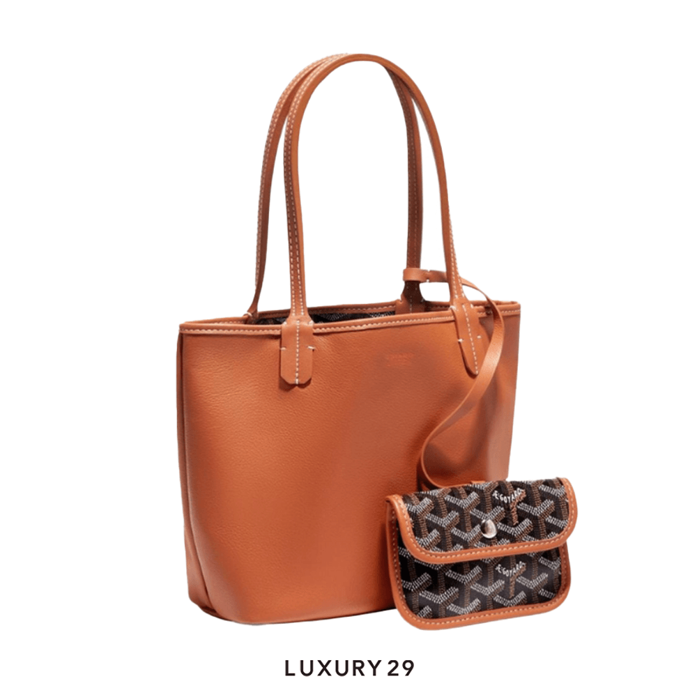 Goyard Anjou Mini Bag Black Tan(Mini, Brown)