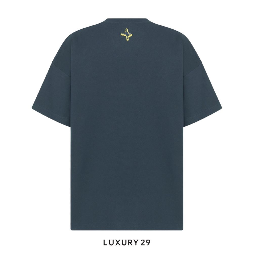 DIOR AND LEWIS HAMILTON T-Shirt, Oversized Fit Navy Blue(S, Blue)