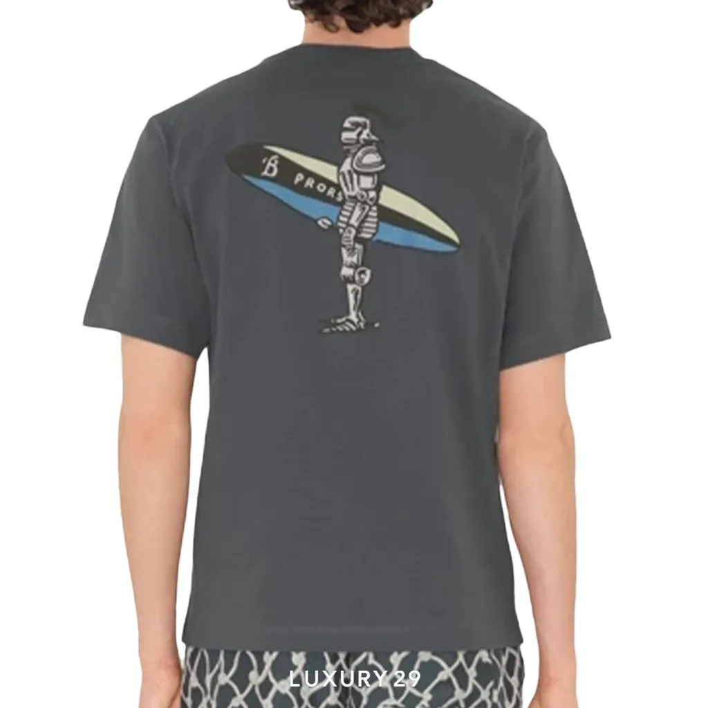 Burberry Surfer Knight Cotton T-shirt Black(S, Black)