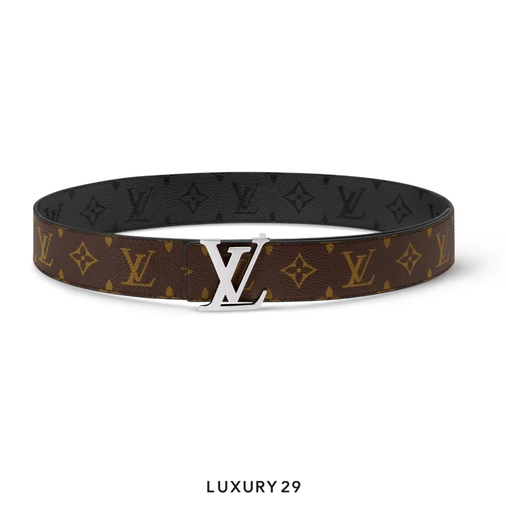 Louis Vuitton LV  Initials Belt, 40mm Reversible Belt 90CM(40, Black)