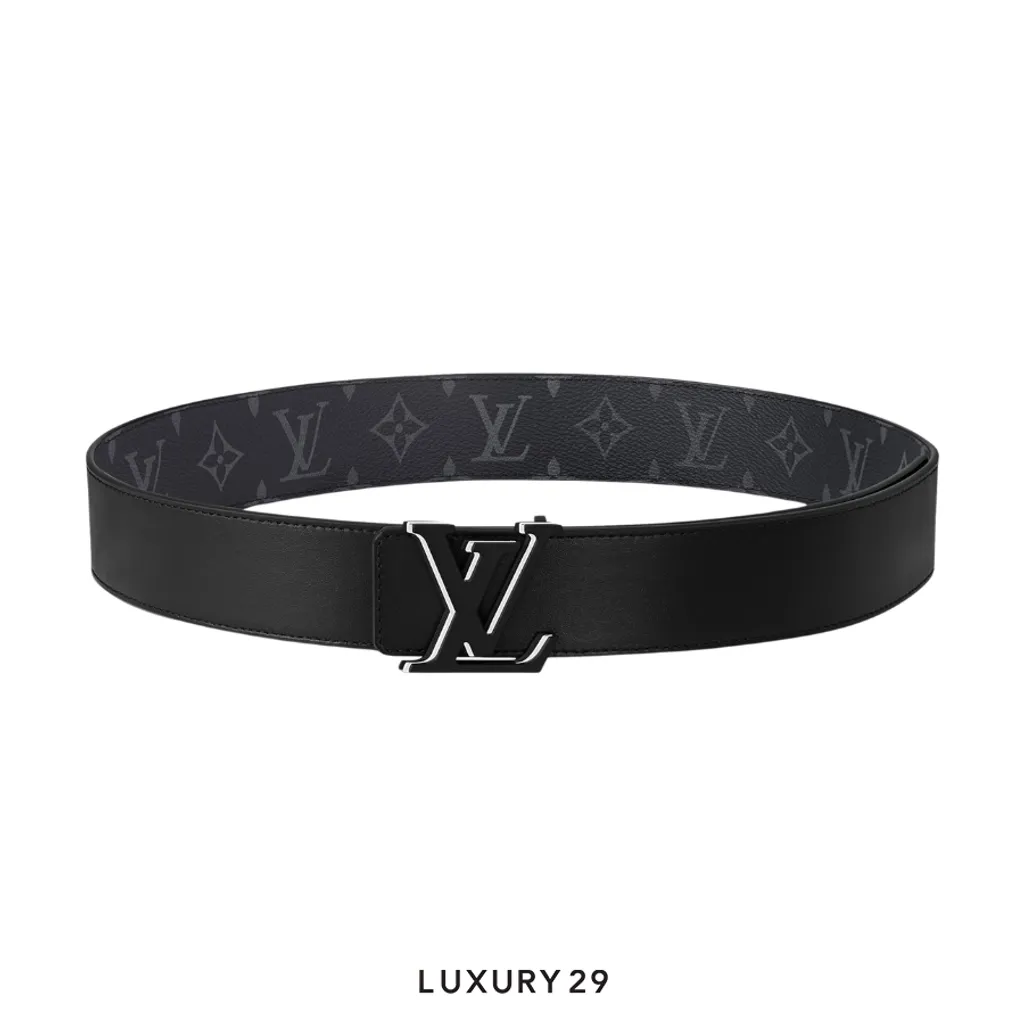 Louis Vuitton LV Optic belt 40mm wide reversible Black(90cm)(40, Black)
