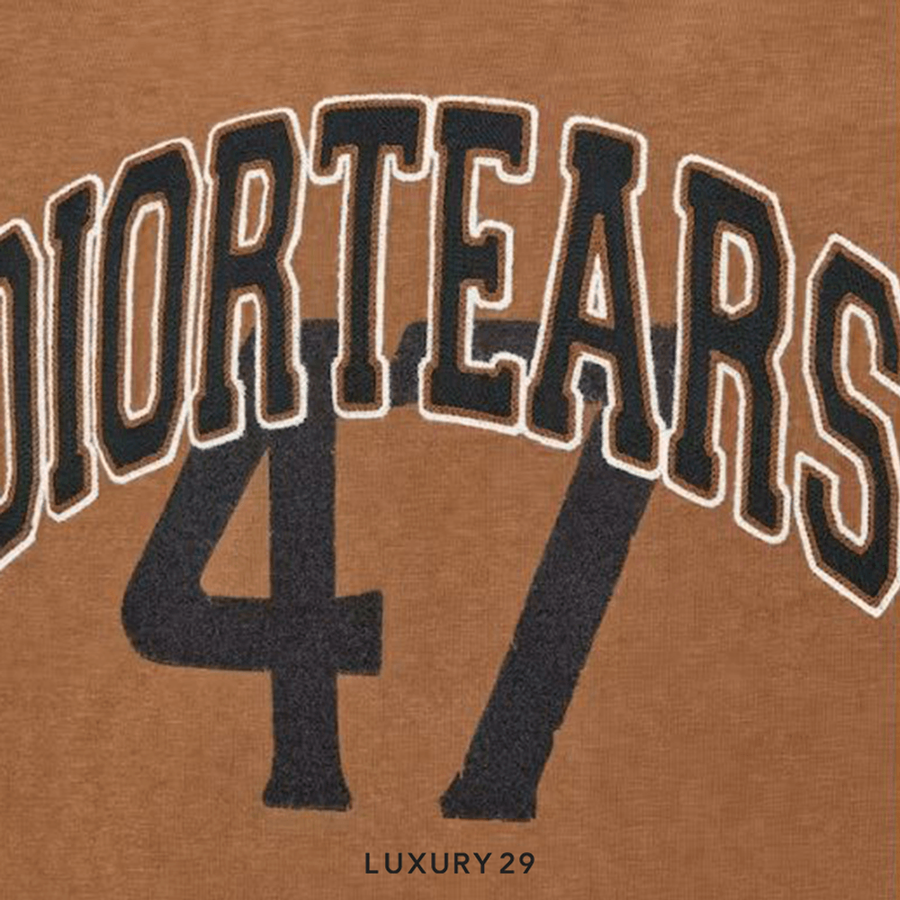 Dior T-Shirt Logo CD Monogram Air(M, Brown)