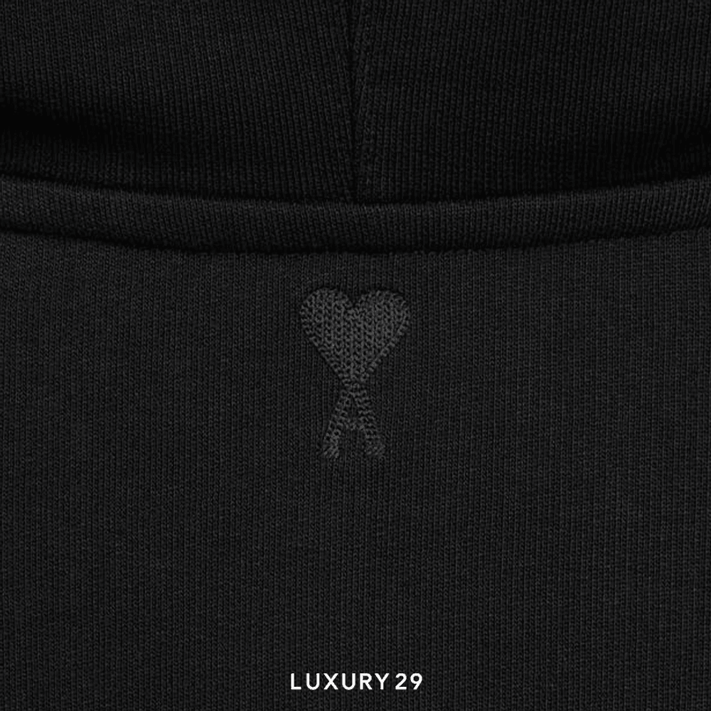 AMI BLEU BLANC ROUGE HOODIE BLACK(M, Black)