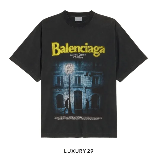 Balenciaga Logo Short Sleeve Crewneck T-Shirt Black
