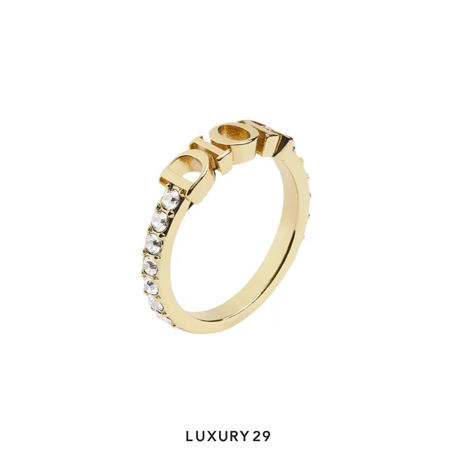 Dior evolution Ring Gold-Finish Metal and Sparkling Crystals