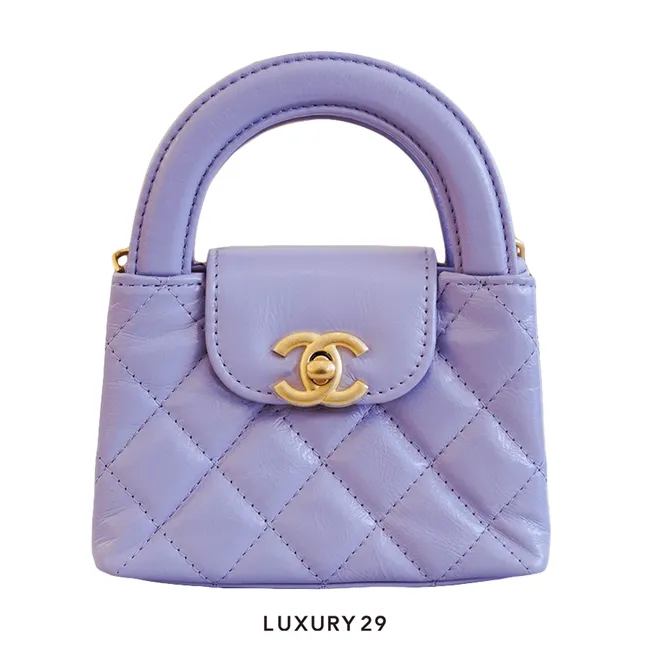 Chanel Micro Shopping Bag Purple