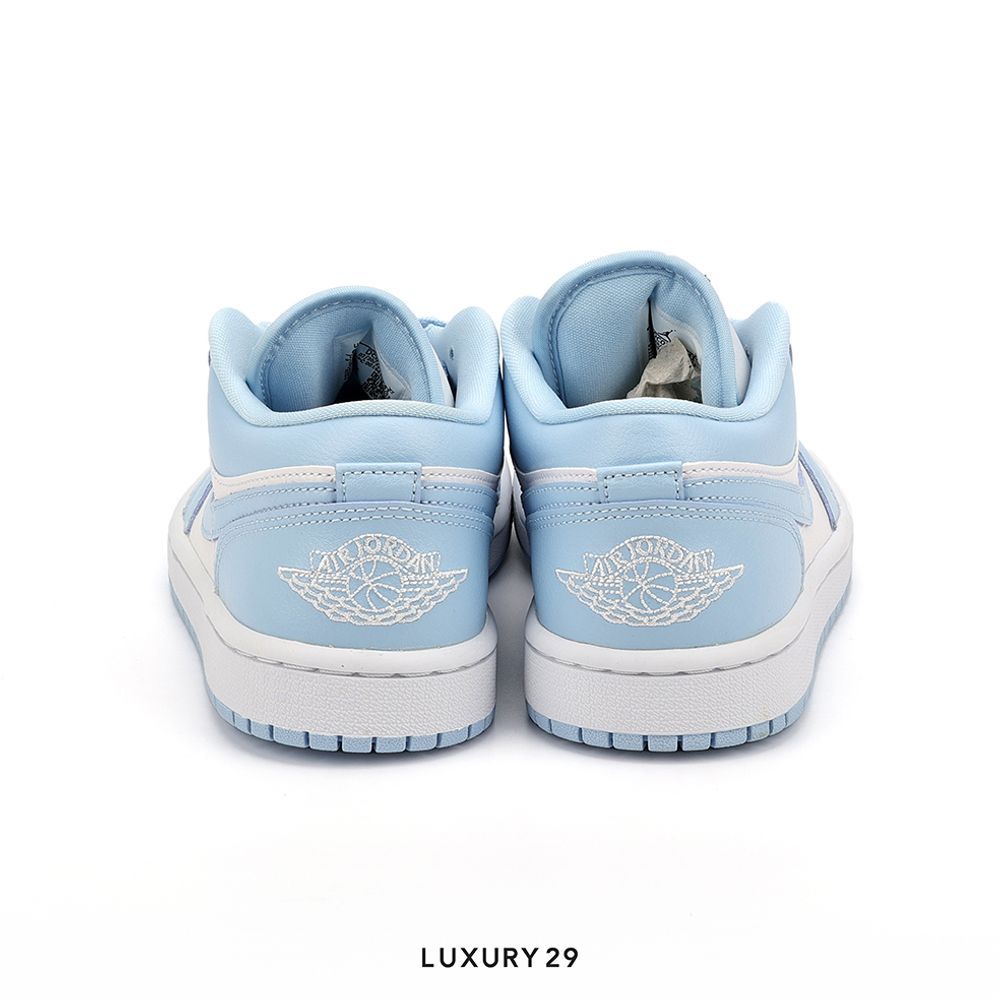 Nike Jordan 1 Low White Ice Blue (Women's)(W)(39, Blue)