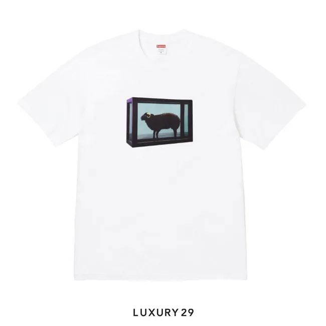 Supreme X Damien Hirst Black Sheep Tee White