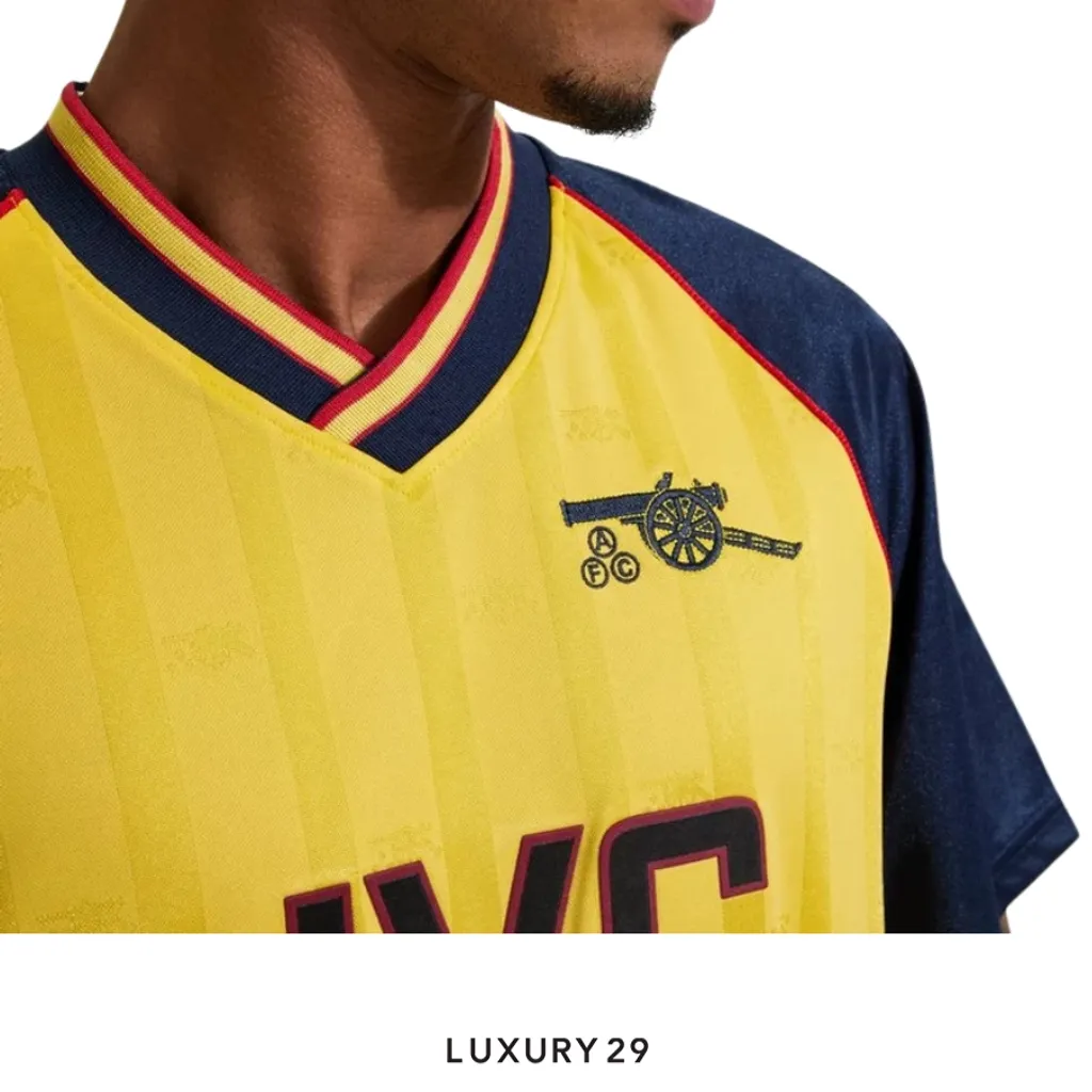 Arsenal Retro 88-89 Away Shirt Yellow(M, Yellow)