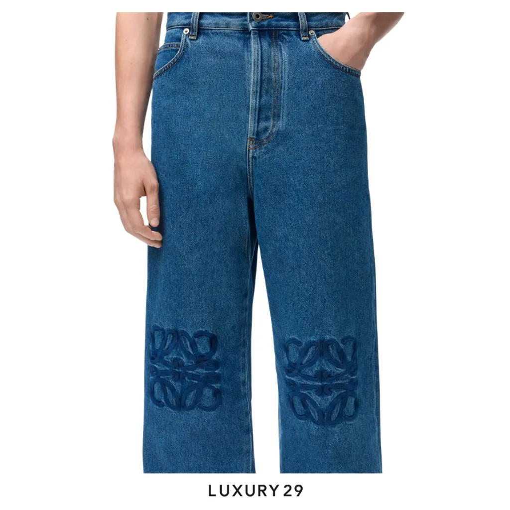 Loewe Anagram baggy jeans in denim Blue(48, Blue)