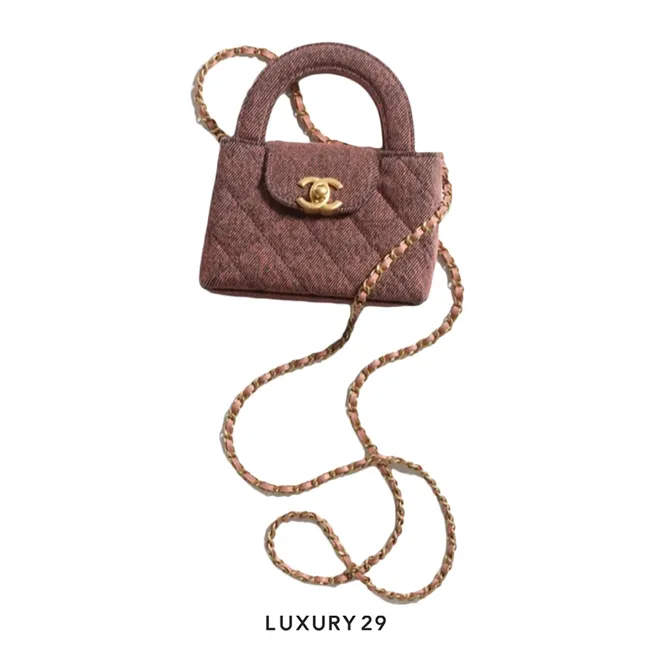 Chanel Micro Shopping Bag Washed Denim Gold Hardware