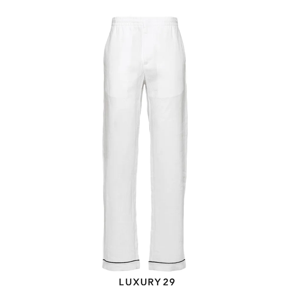 Prada Linen Pants White(L, White)
