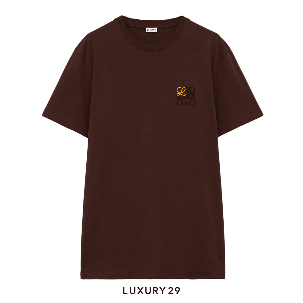 Loewe Regular fit T-shirt in cotton Chocolate Brown(XL, Brown)