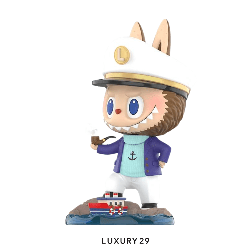 POP MART LABUBU Captain Figurine(Medium, Blue)