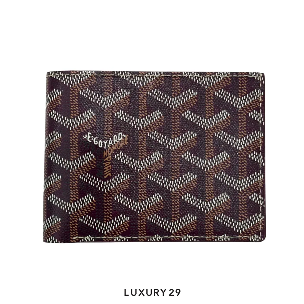 Goyard Victoire Wallet Black & Tan(Small, Brown)
