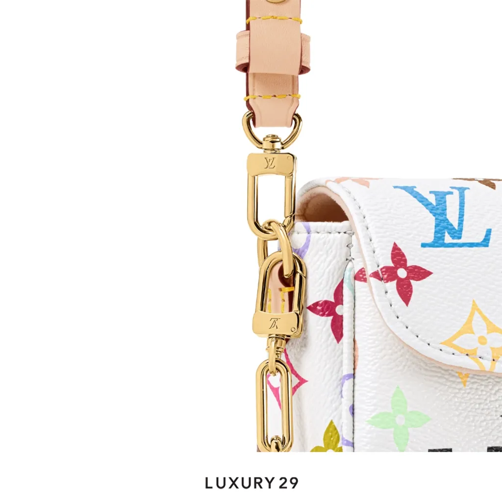 Louis Vuitton LV x TM Ivy Chain Wallet Multicolor/White(Small, White)