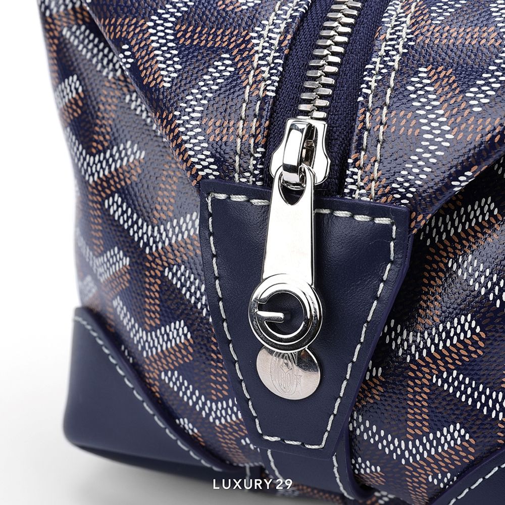 Goyard Bowling 25 Toiletry Bag Navy Blue