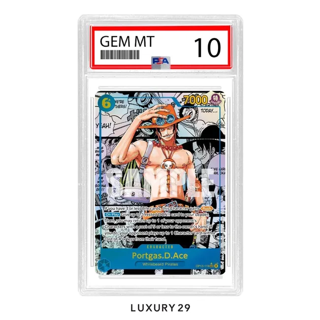 One Piece Portgas.D.Ace  (119)  (Super Alternate Art) Carrying On His Will SEC  (ENG) OP13-119  (PSA10)