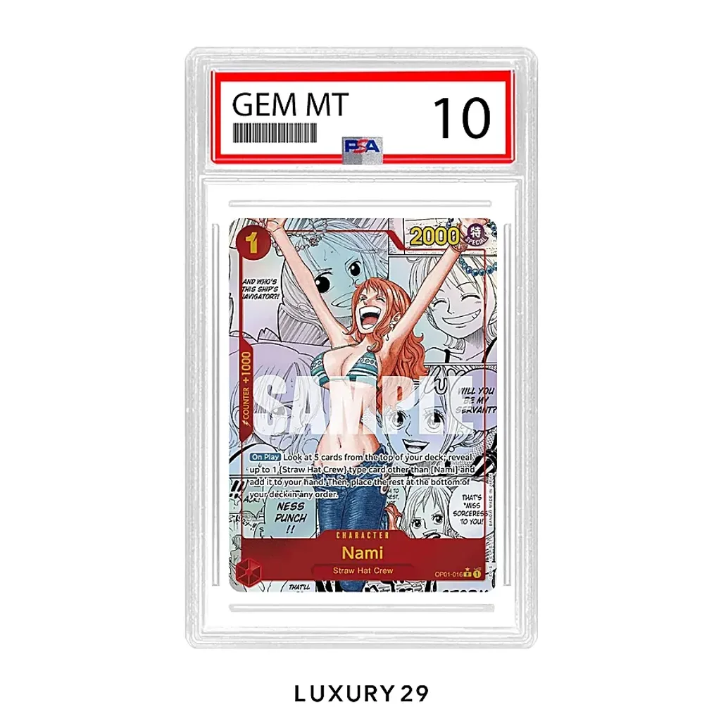One Piece Nami (OP01-016) (Manga) Premium Booster R OP01-016 (PSA10)(Small, Multicolour)