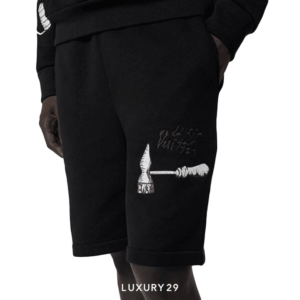 Louis Vuitton LV Tools Embroidery Shorts(2XL, Black)