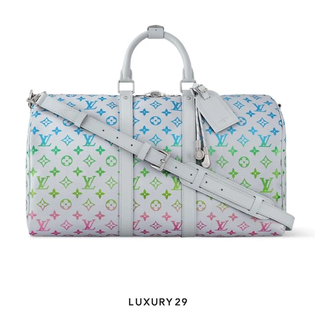 Louis Vuitton LV Keepall Bandouliere 45 Grey(Large, Grey)