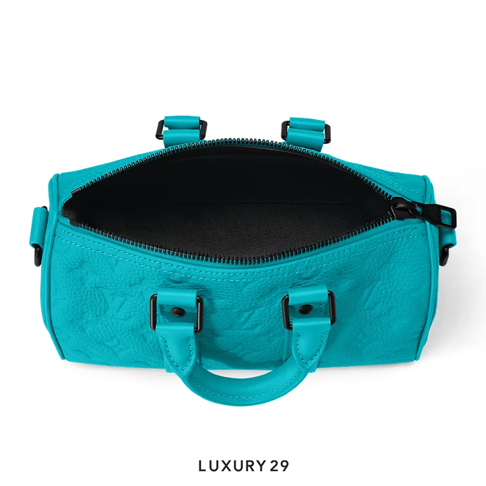 Louis Vuitton LV Keepall Bandouliere 25 Turquoise Blue(Mini, Blue)