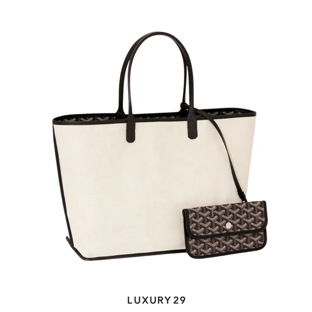 Goyard Saint Louis PM Bag with Croc Universal Black(Small, Black)