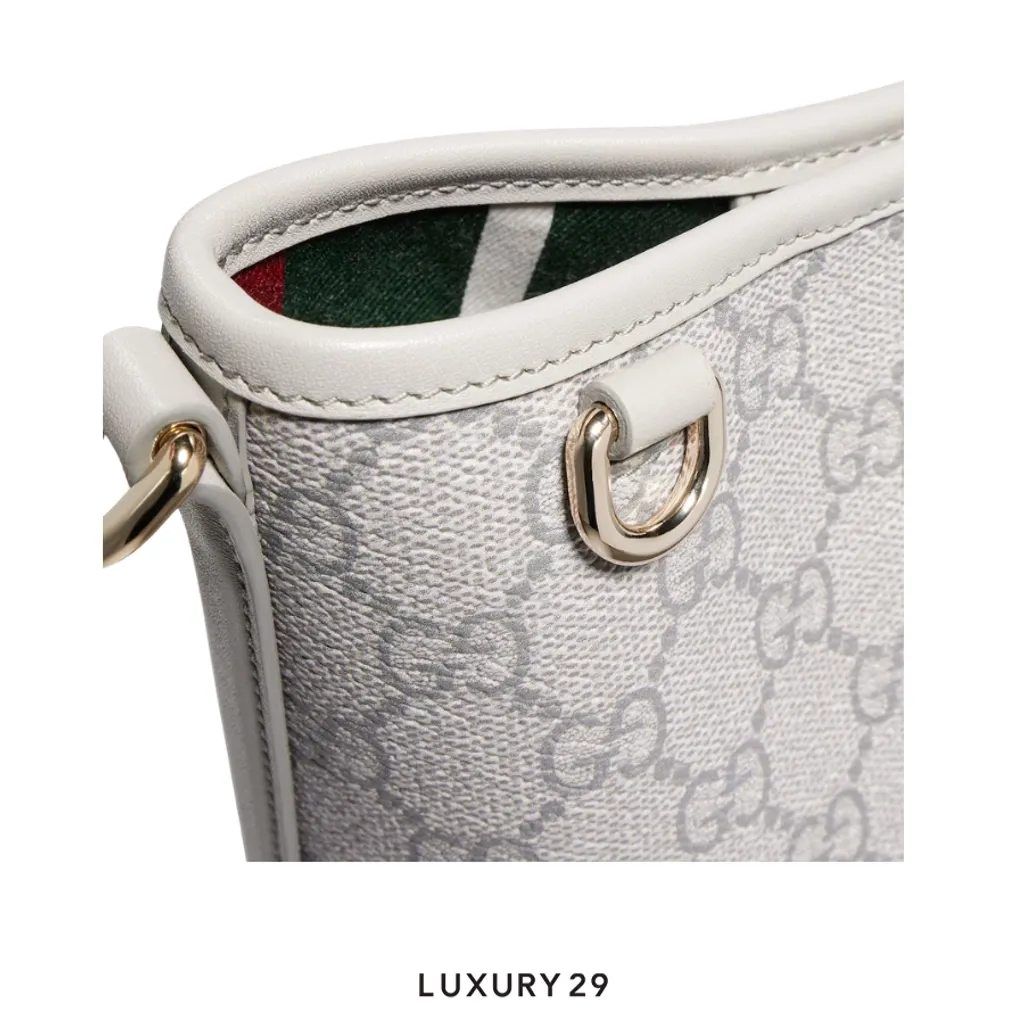 Gucci GG Emblem nano bucket bag(Medium, Grey)