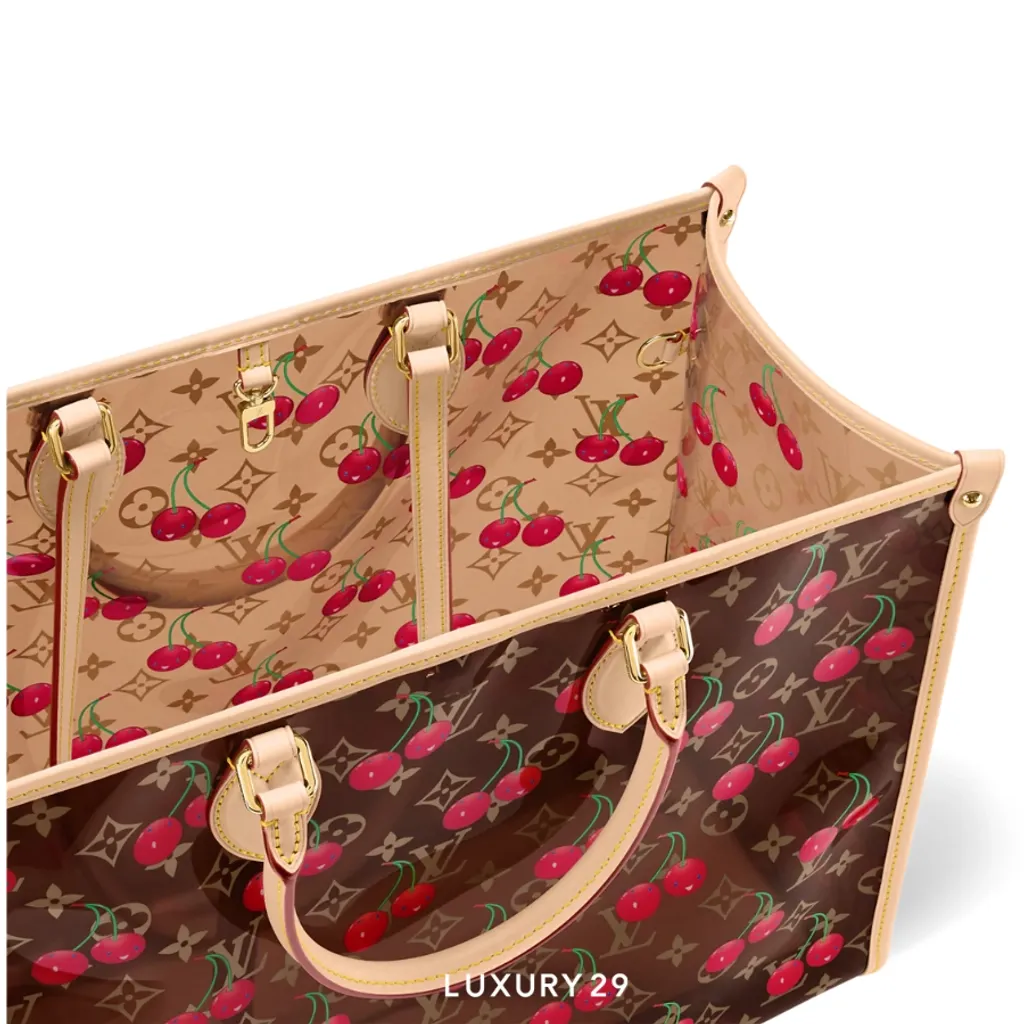 Louis Vuitton LV x TM - OnTheGo GM bag Monogram cherry crystal Brown(Large, Brown)