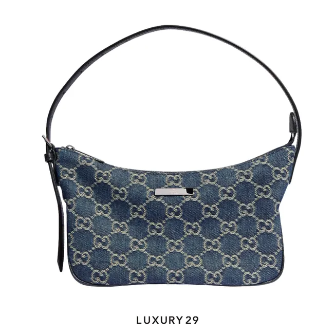 Gucci Lady Lunetta small shoulder bag Denim