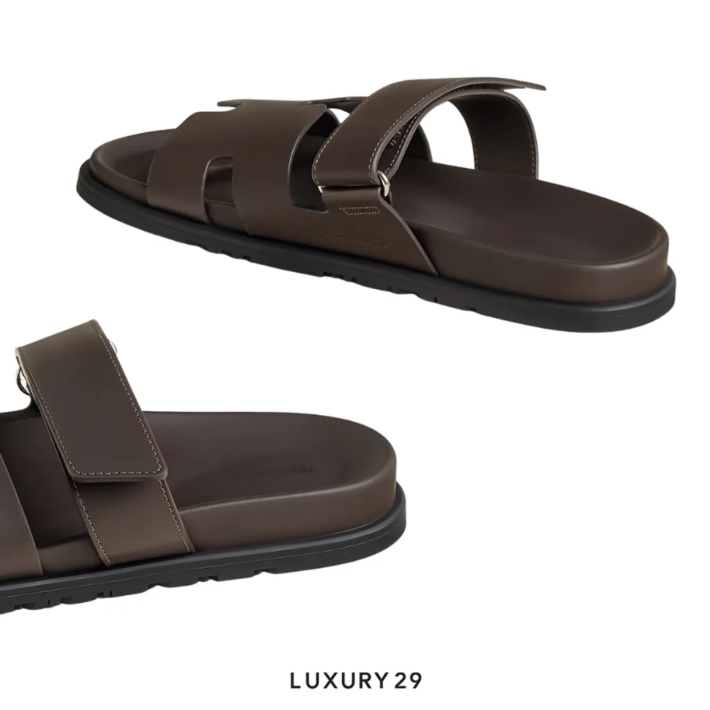 Hermes Chypre sandal Veau Ecorce(45, Brown)