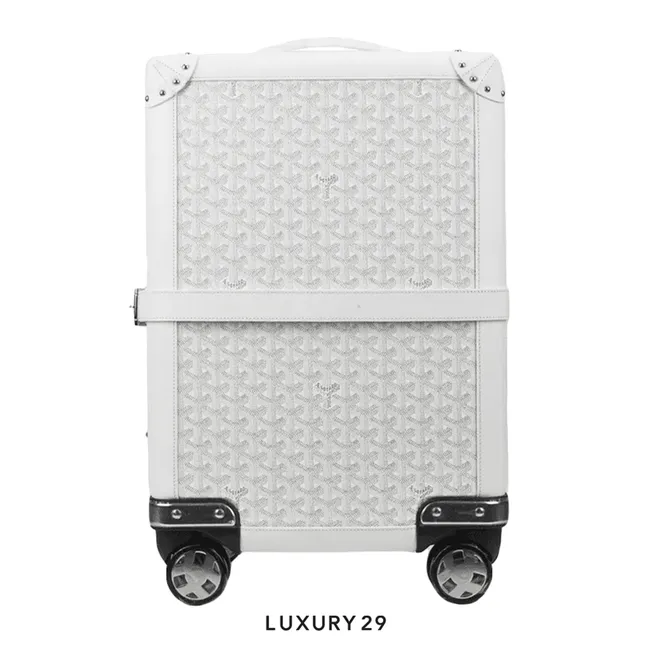 Goyard Bourget PM Trolley Case White