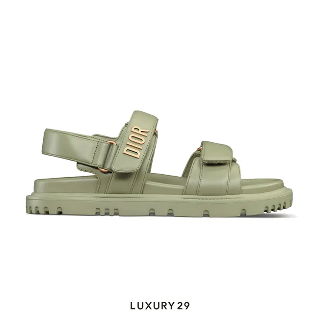 Dioract Sandal Pastel Peyote Green Lambskin