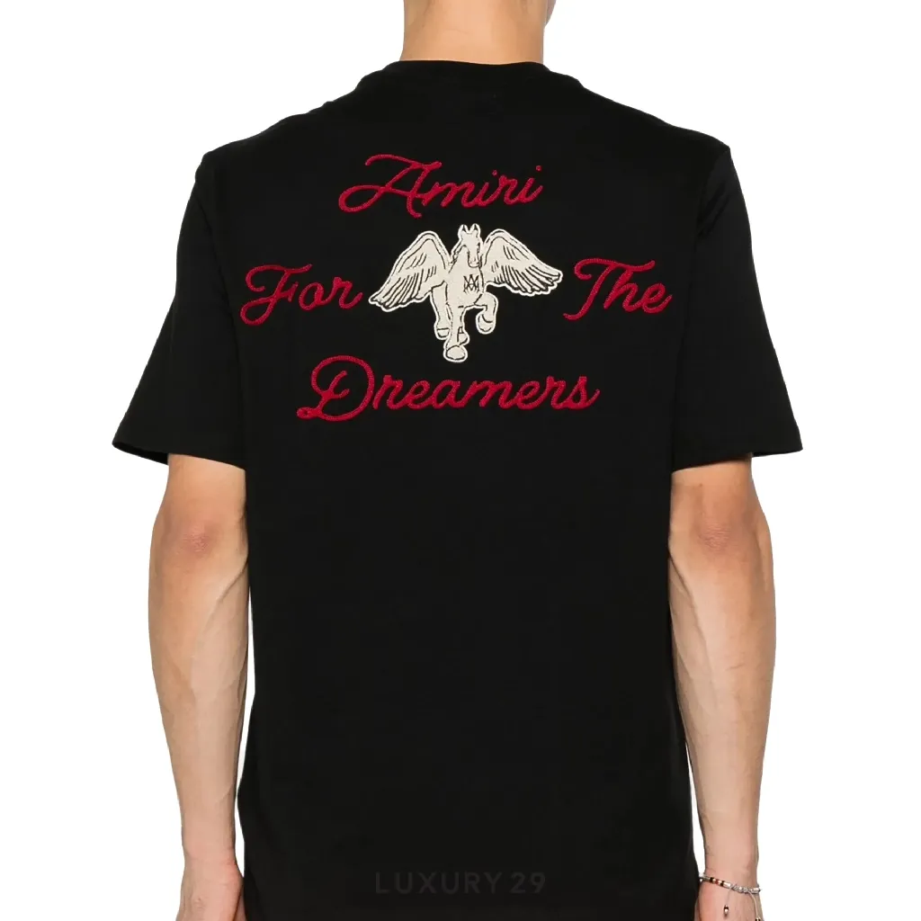 Amiri Embroidered Dreamers Tee Black(L, Black)