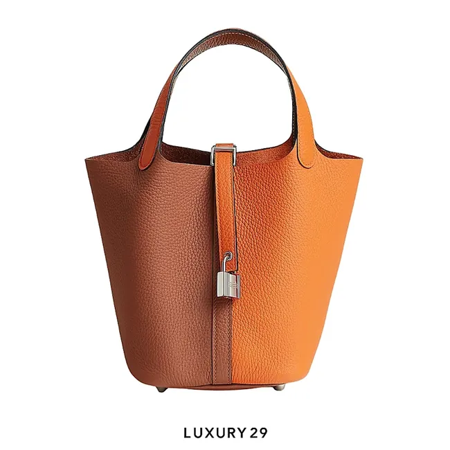 Hermes Picotin Lock 18 Casaque Bag Orange