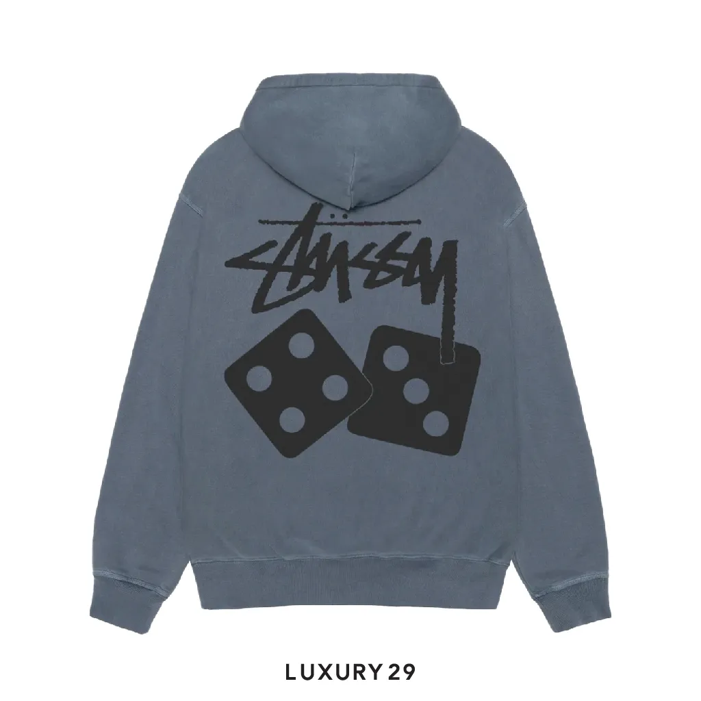 Stussy DICE HOODIE PIGMENT DYED(S, Blue)