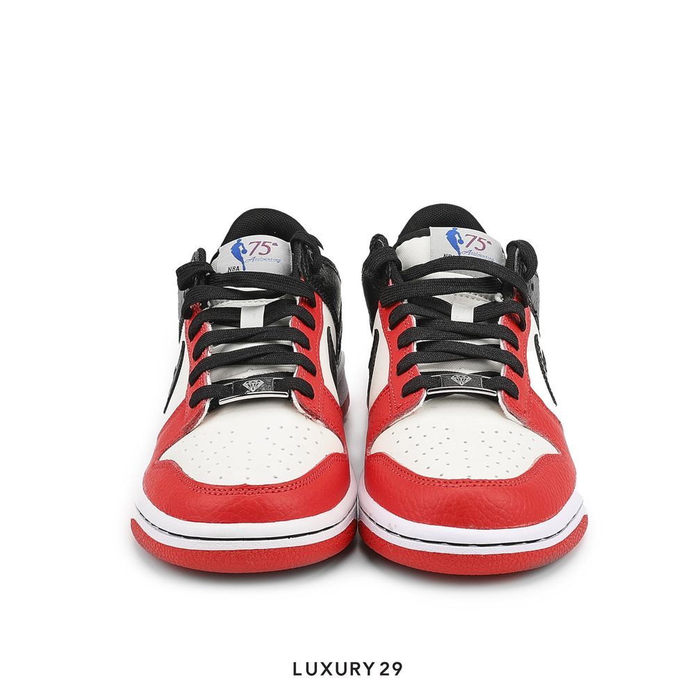 Nike Dunk Low EMB NBA 75th Anniversary Chicago(41, Red)