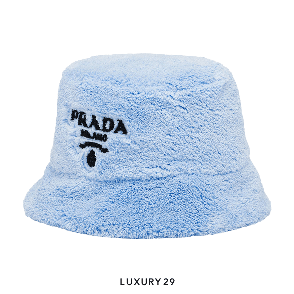 PRADA Terrycloth bucket hat(Free Size, Blue)
