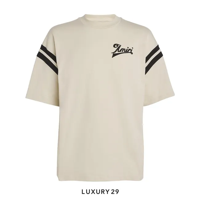 Amiri Oversized Tee Alabaster Beige