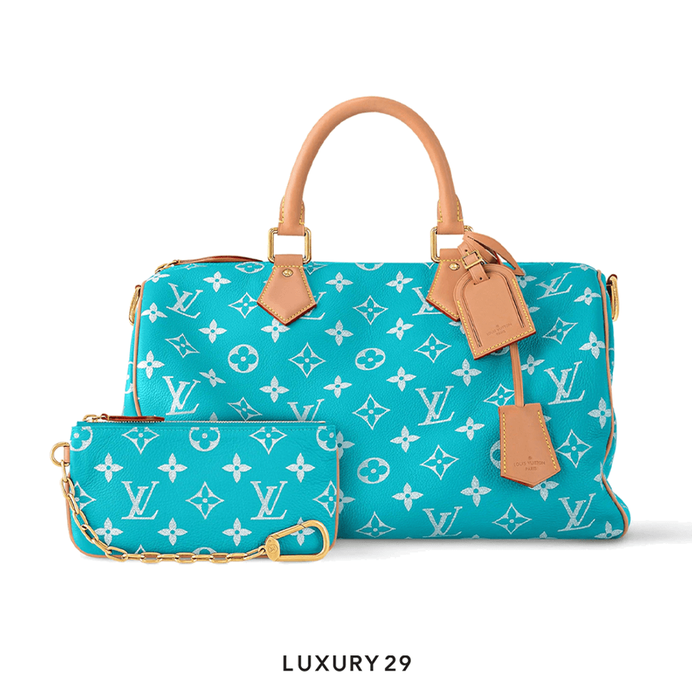 Louis Vuitton LV Speedy P9 Bandouliere 40 Turquoise(Maxi, Blue)